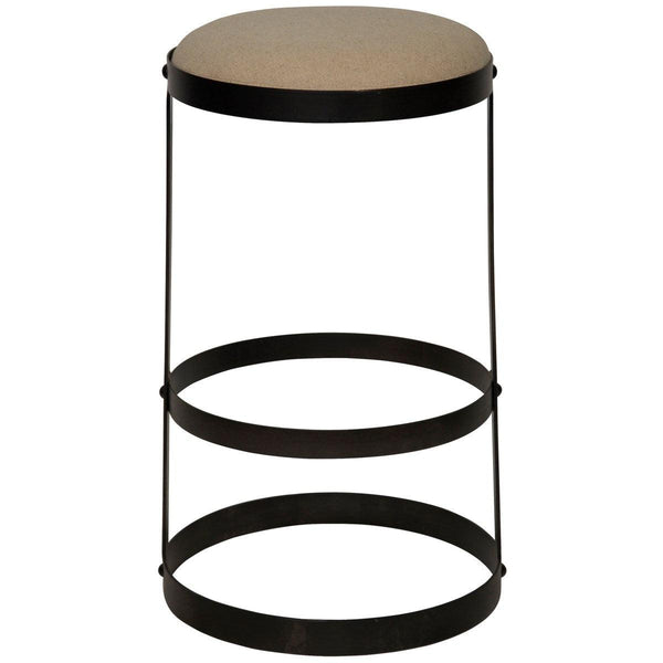 Noir Furniture Dior Bar Stool, Black Steel-Noir Furniture-Blue Hand Home