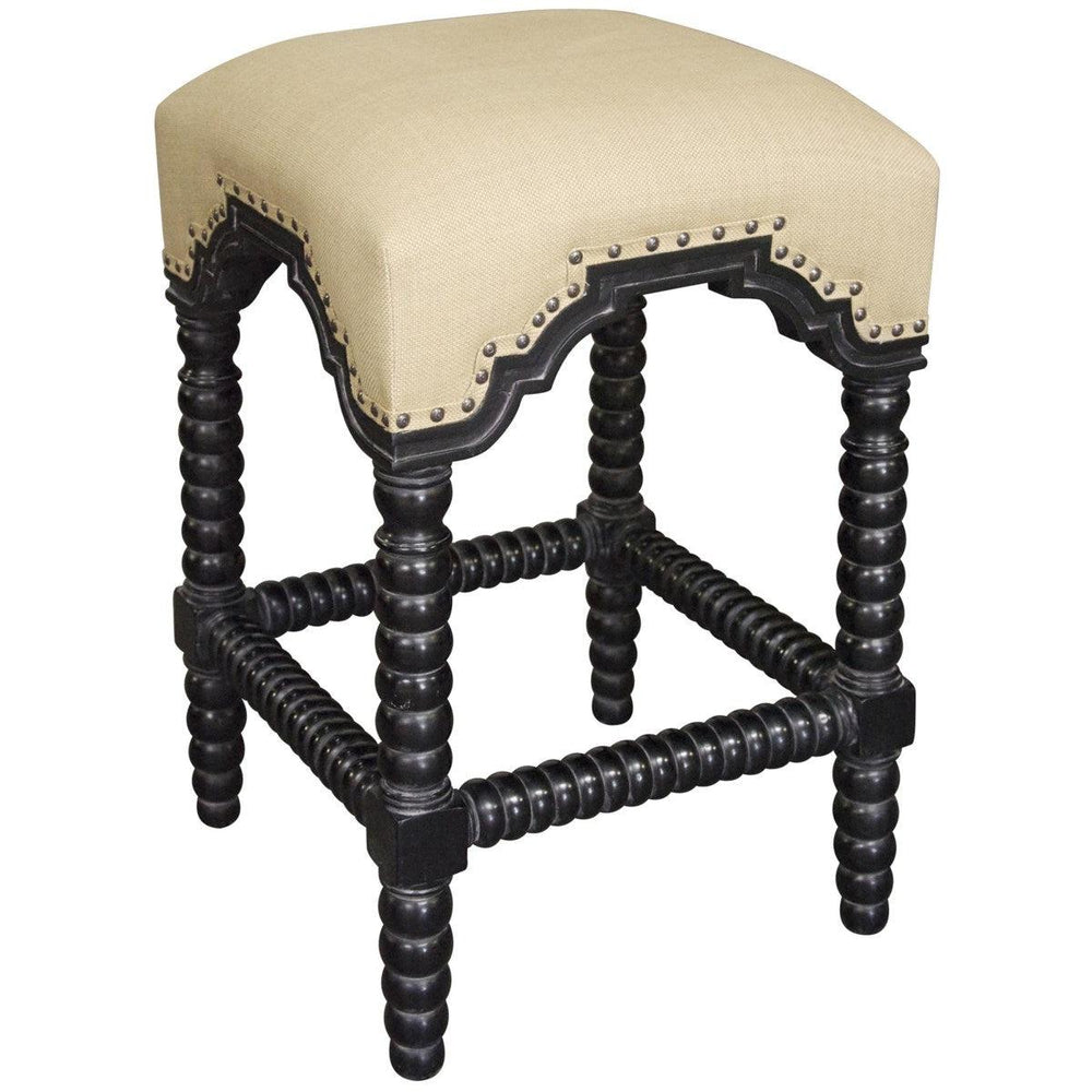 Noir Abacus Stool Hand Rubbed Black-Noir Furniture-Blue Hand Home