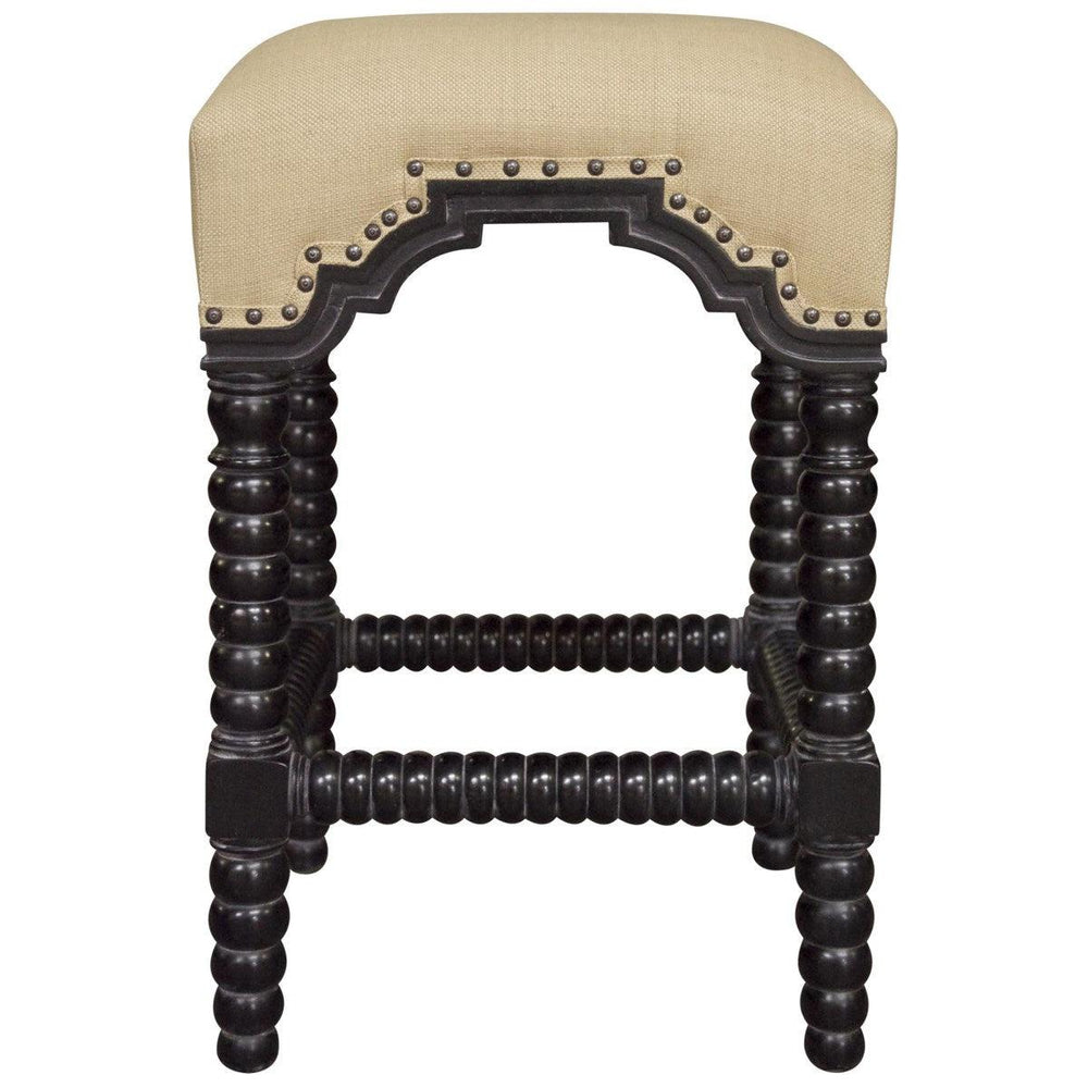 Noir Abacus Stool Hand Rubbed Black-Noir Furniture-Blue Hand Home