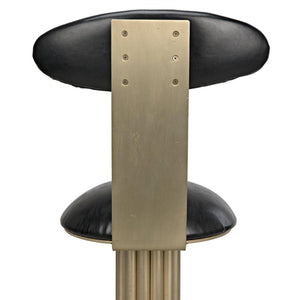 Noir Sedes Bar Stool, Steel with Brass Finish-Noir Furniture-Blue Hand Home