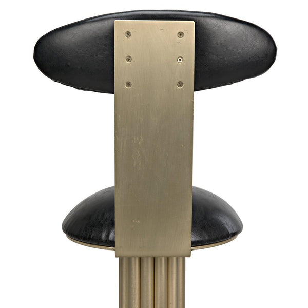 Noir Sedes Bar Stool, Steel with Brass Finish-Noir Furniture-Blue Hand Home