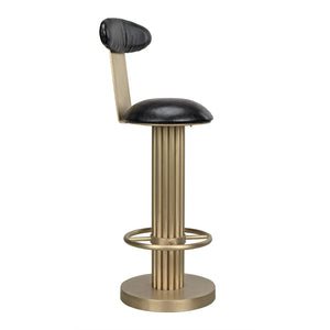 Noir Sedes Bar Stool, Steel with Brass Finish-Noir Furniture-Blue Hand Home