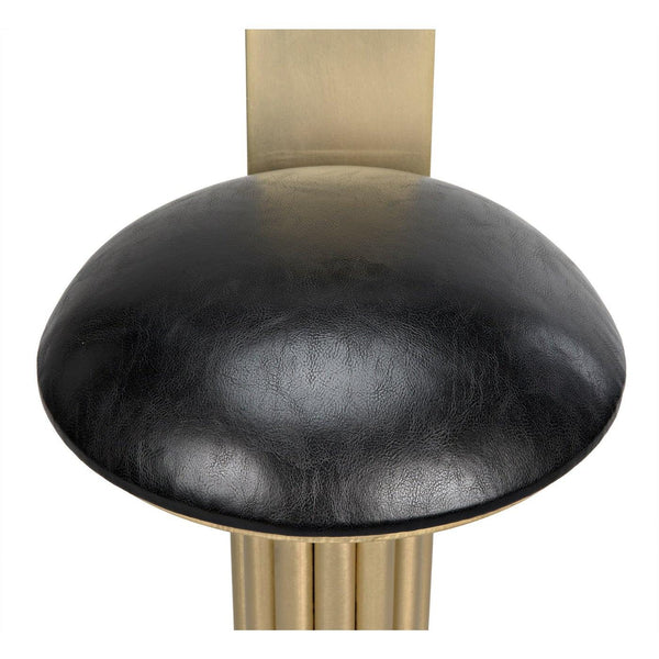 Noir Sedes Bar Stool, Steel with Brass Finish-Noir Furniture-Blue Hand Home