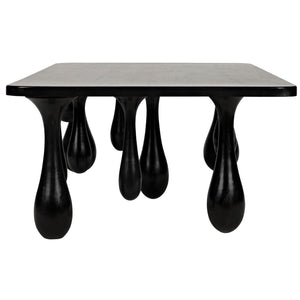 Noir Drop Coffee Table, Hand Rubbed Black-Noir Furniture-Blue Hand Home