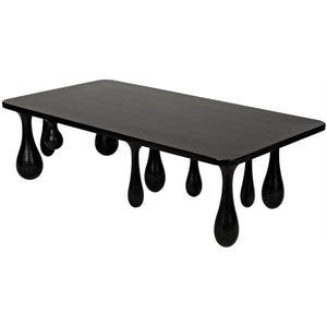 Noir Drop Coffee Table, Hand Rubbed Black-Noir Furniture-Blue Hand Home