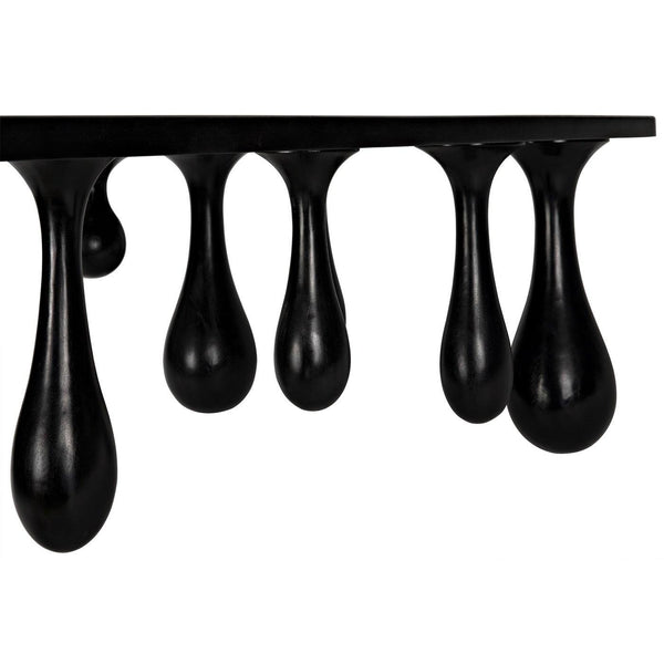 Noir Drop Coffee Table, Hand Rubbed Black-Noir Furniture-Blue Hand Home