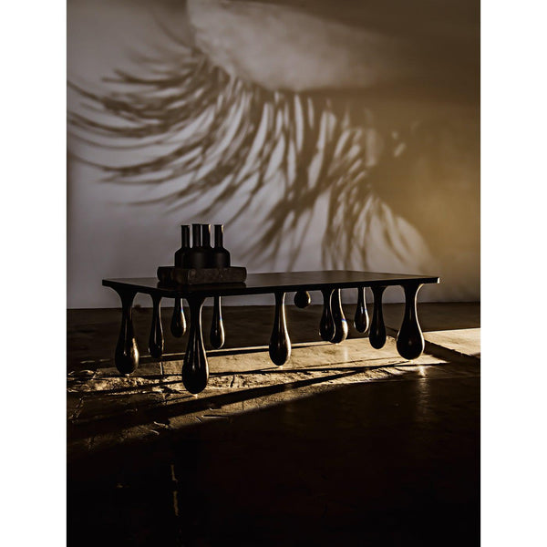 Noir Drop Coffee Table, Hand Rubbed Black-Noir Furniture-Blue Hand Home