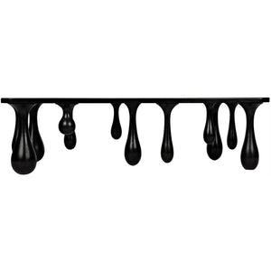 Noir Drop Coffee Table, Hand Rubbed Black-Noir Furniture-Blue Hand Home