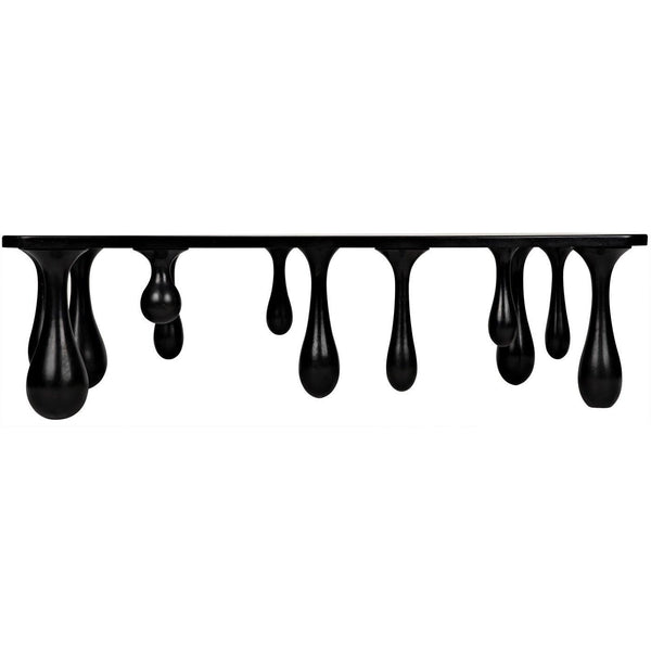 Noir Drop Coffee Table, Hand Rubbed Black-Noir Furniture-Blue Hand Home