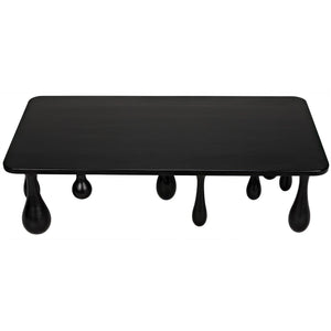 Noir Drop Coffee Table, Hand Rubbed Black-Noir Furniture-Blue Hand Home