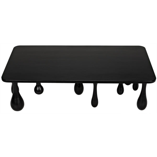 Noir Drop Coffee Table, Hand Rubbed Black-Noir Furniture-Blue Hand Home