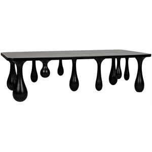 Noir Drop Coffee Table, Hand Rubbed Black-Noir Furniture-Blue Hand Home