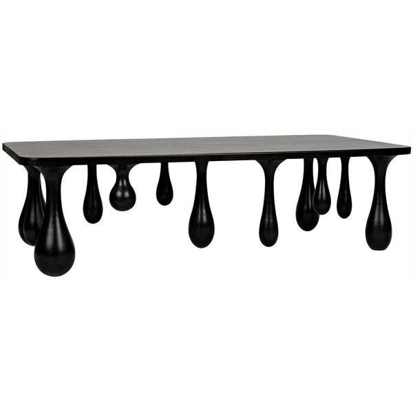 Noir Drop Coffee Table, Hand Rubbed Black-Noir Furniture-Blue Hand Home