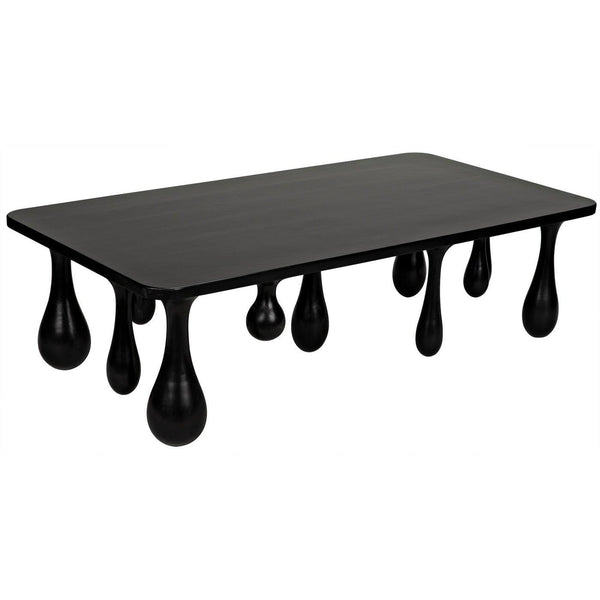 Noir Drop Coffee Table, Hand Rubbed Black-Noir Furniture-Blue Hand Home