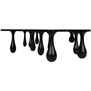 Noir Drop Coffee Table, Hand Rubbed Black-Noir Furniture-Blue Hand Home