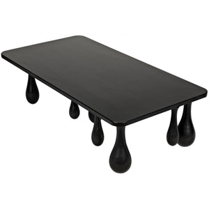 Noir Drop Coffee Table, Hand Rubbed Black-Noir Furniture-Blue Hand Home