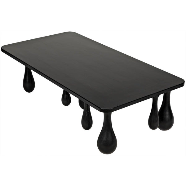 Noir Drop Coffee Table, Hand Rubbed Black-Noir Furniture-Blue Hand Home