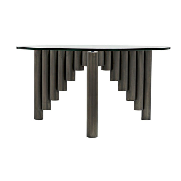 Organum Coffee Table, Gun Metal Finish-Noir Furniture-Blue Hand Home