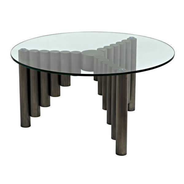 Organum Coffee Table, Gun Metal Finish-Noir Furniture-Blue Hand Home
