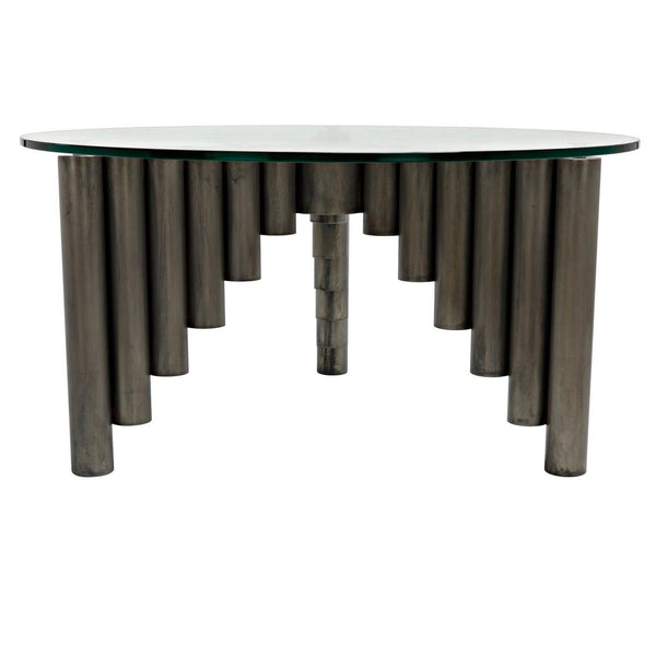 Organum Coffee Table, Gun Metal Finish-Noir Furniture-Blue Hand Home