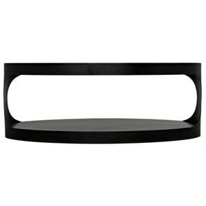 Noir Furniture Eclipse Oval Coffee Table, Black Metal-Noir Furniture-Blue Hand Home