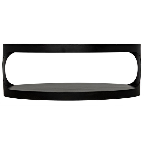 Noir Furniture Eclipse Oval Coffee Table, Black Metal-Noir Furniture-Blue Hand Home