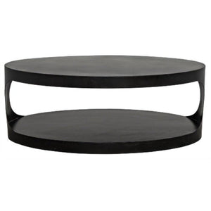 Noir Furniture Eclipse Oval Coffee Table, Black Metal-Noir Furniture-Blue Hand Home