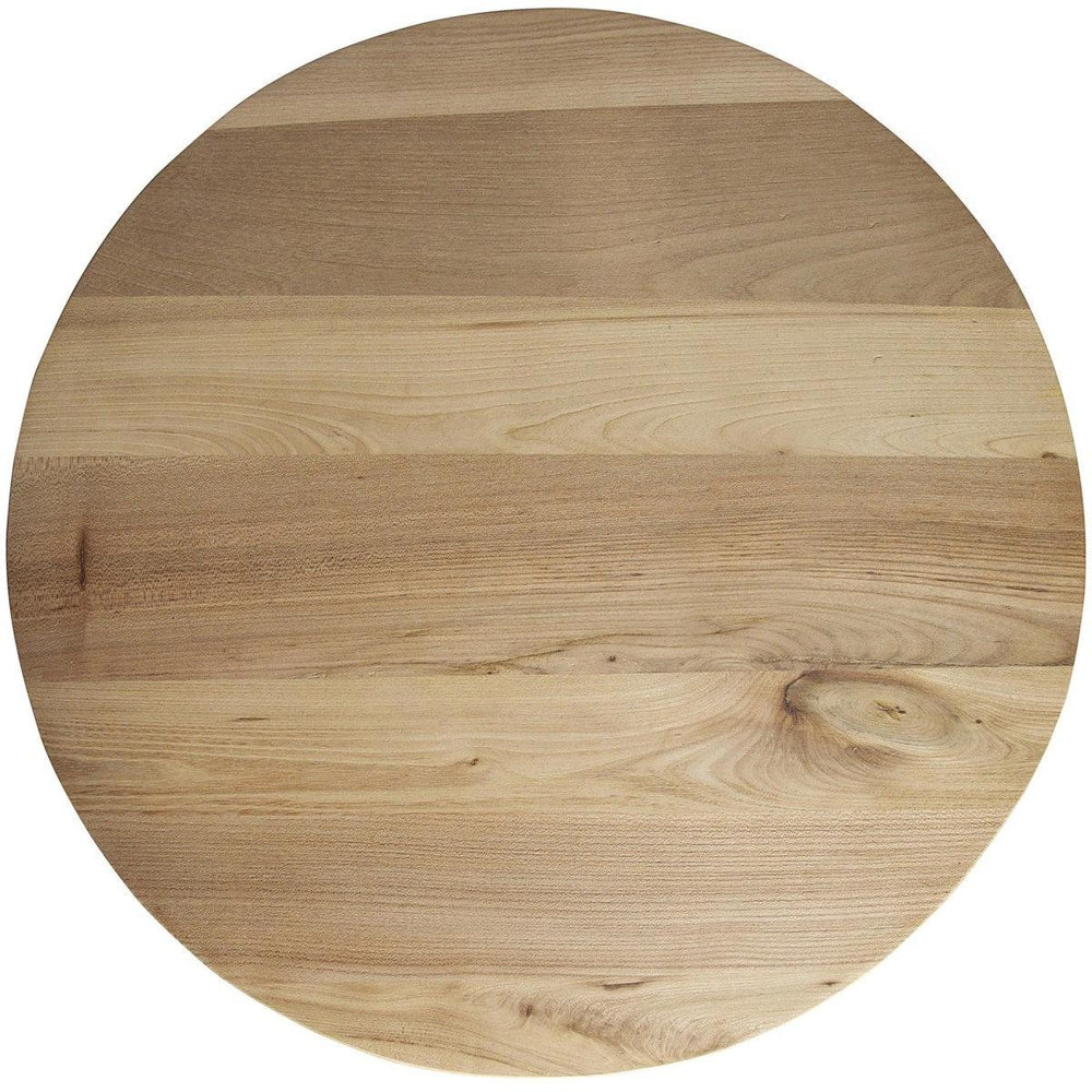 Noir Old Elm Pedestal Side Table-Noir Furniture-Blue Hand Home