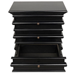 Ascona Side Table, Hand Rubbed Black-Noir Furniture-Blue Hand Home