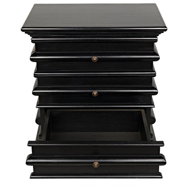 Ascona Side Table, Hand Rubbed Black-Noir Furniture-Blue Hand Home