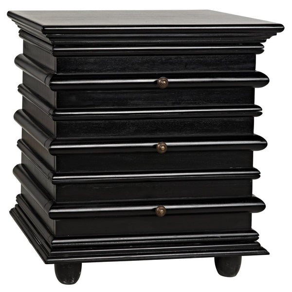 Ascona Side Table, Hand Rubbed Black-Noir Furniture-Blue Hand Home