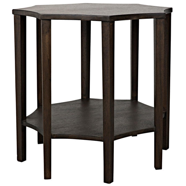 Noir Ariana Side Table, Ebony Walnut-Noir Furniture-Blue Hand Home