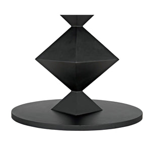 Noir Katana Oval Dining Table, Black Metal-Noir Furniture-Blue Hand Home