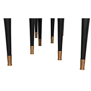 Romeo Dining Table, Hand Rubbed Black-Noir Furniture-Blue Hand Home