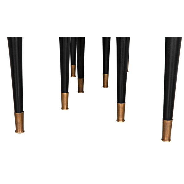 Romeo Dining Table, Hand Rubbed Black-Noir Furniture-Blue Hand Home