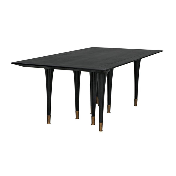 Romeo Dining Table, Hand Rubbed Black-Noir Furniture-Blue Hand Home