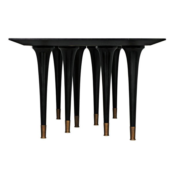 Romeo Dining Table, Hand Rubbed Black-Noir Furniture-Blue Hand Home