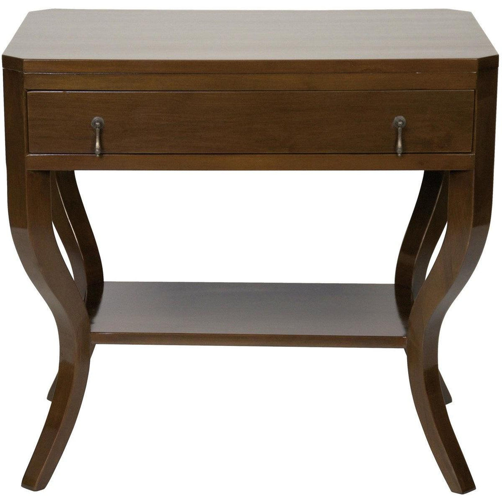 Noir Furniture Weldon Side Table, Distressed Brown-Noir Furniture-Blue Hand Home