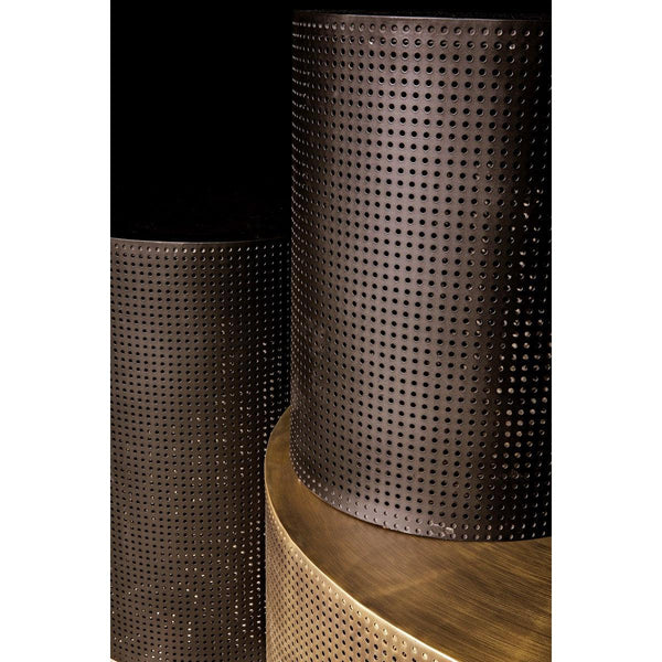 Noir Furniture Dixon Side Table, Black Metal, Large-Noir Furniture-Blue Hand Home