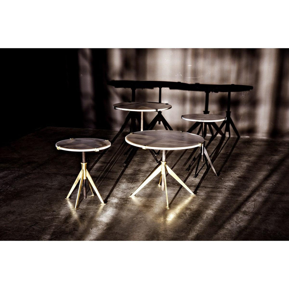 Noir Furniture Edith Adjustable Side Table, Black Metal, Large-Noir Furniture-Blue Hand Home