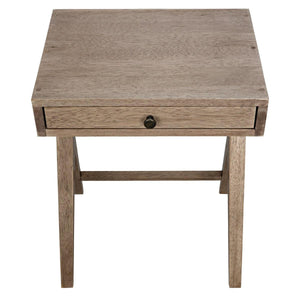 Noir Peter Side Table, Washed Walnut-Noir Furniture-Blue Hand Home