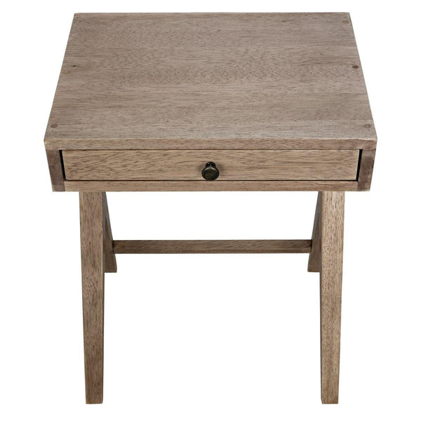 Noir Peter Side Table, Washed Walnut-Noir Furniture-Blue Hand Home