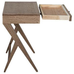 Noir Peter Side Table, Washed Walnut-Noir Furniture-Blue Hand Home
