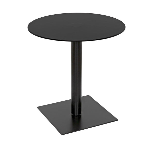 Mies Side Table, Black Steel-Noir Furniture-Blue Hand Home