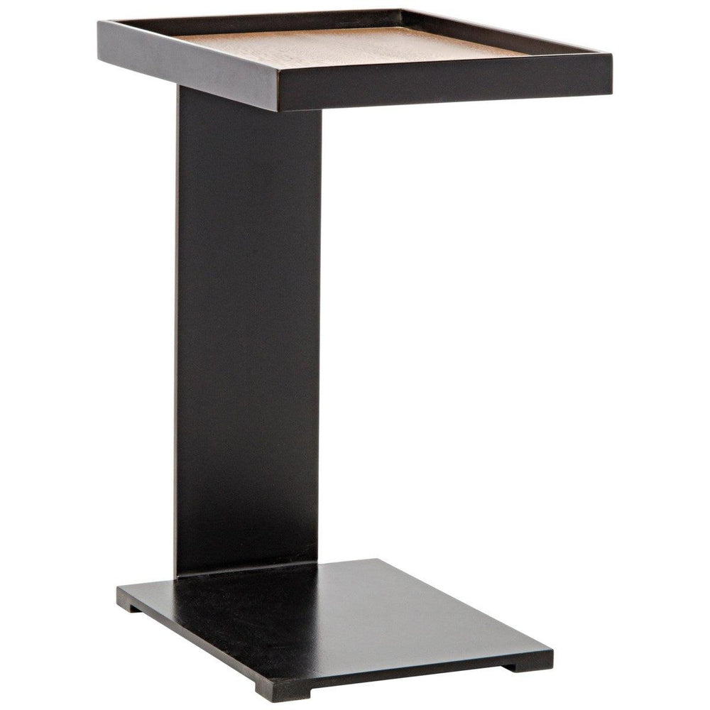 Noir Furniture Ledge Side Table with Black Metal-Noir Furniture-Blue Hand Home