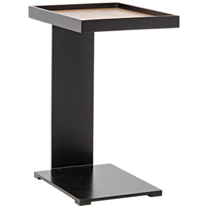 Noir Furniture Ledge Side Table with Black Metal-Noir Furniture-Blue Hand Home