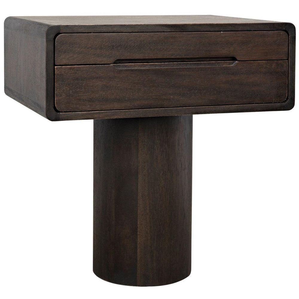 Noir Furniture Langford Side Table, Ebony Walnut-Noir Furniture-Blue Hand Home