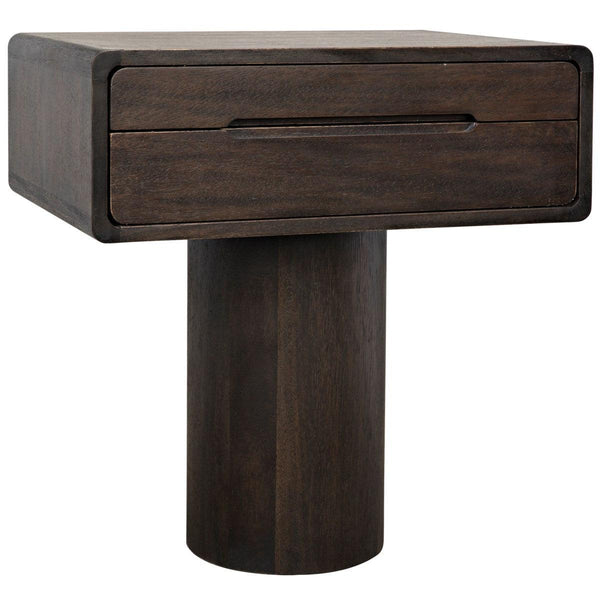 Noir Furniture Langford Side Table, Ebony Walnut-Noir Furniture-Blue Hand Home