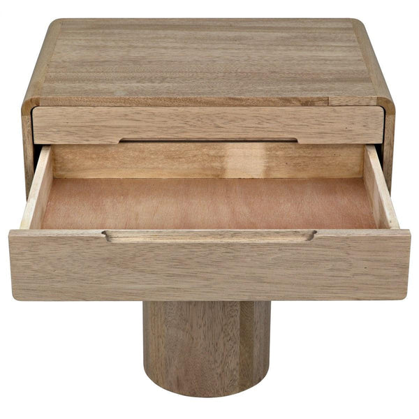 Noir Furniture Langford Side Table, Washed Walnut-Noir Furniture-Blue Hand Home