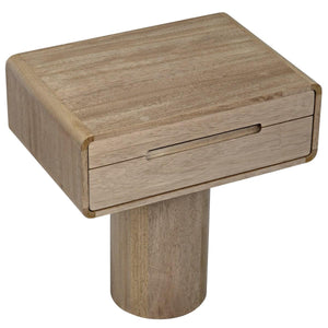 Noir Furniture Langford Side Table, Washed Walnut-Noir Furniture-Blue Hand Home